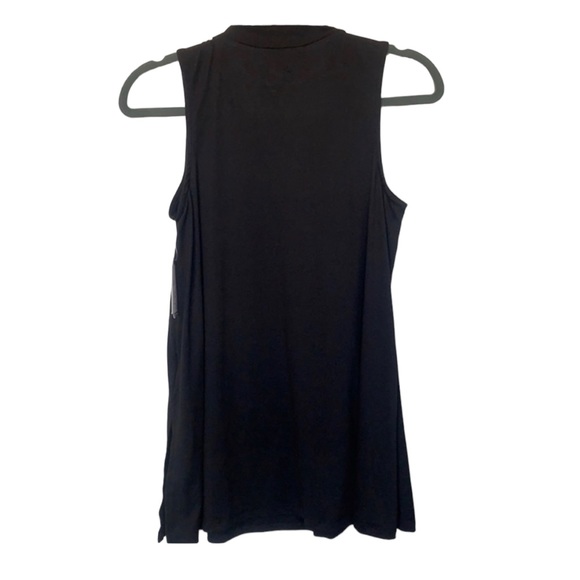 NWT Sweet Teas Pink Rose Sleeveless Top Black XS - Picture 5 of 7